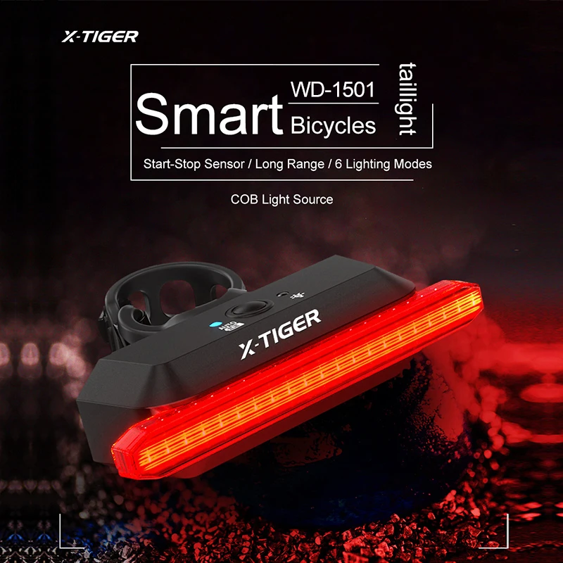 X-TIGER Red LED Bike Tail Light Super Bright USB Rechargeable Rear Bike Light IPX5 Waterproof Safety Warning Bicycle Lights