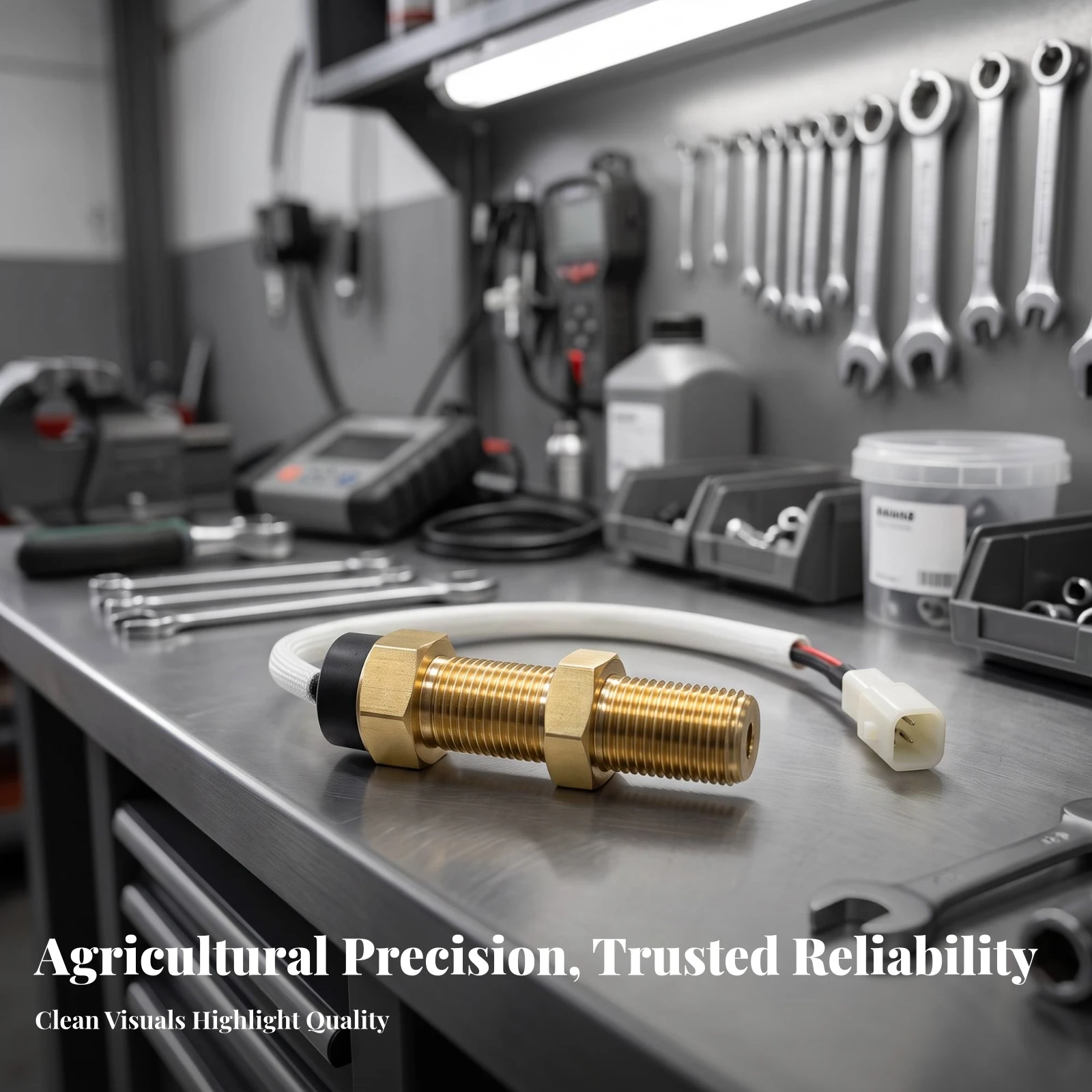 Tractor Speed Sensor Direct Fit Speed Sensor with Connector Compatible Sealed for Mechanics, Agricultural Machinery