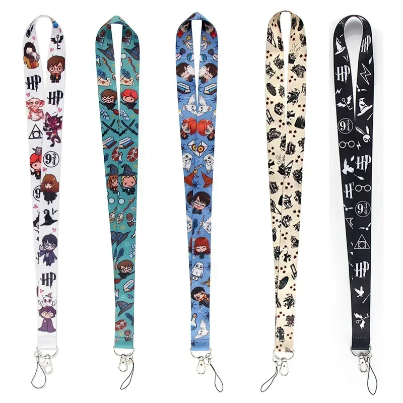 Magic Academy Harries Mobile Phone Polyester Lanyard Potters ID Card Key Anti-loss Sling Camera Accessories Cute Cartoon