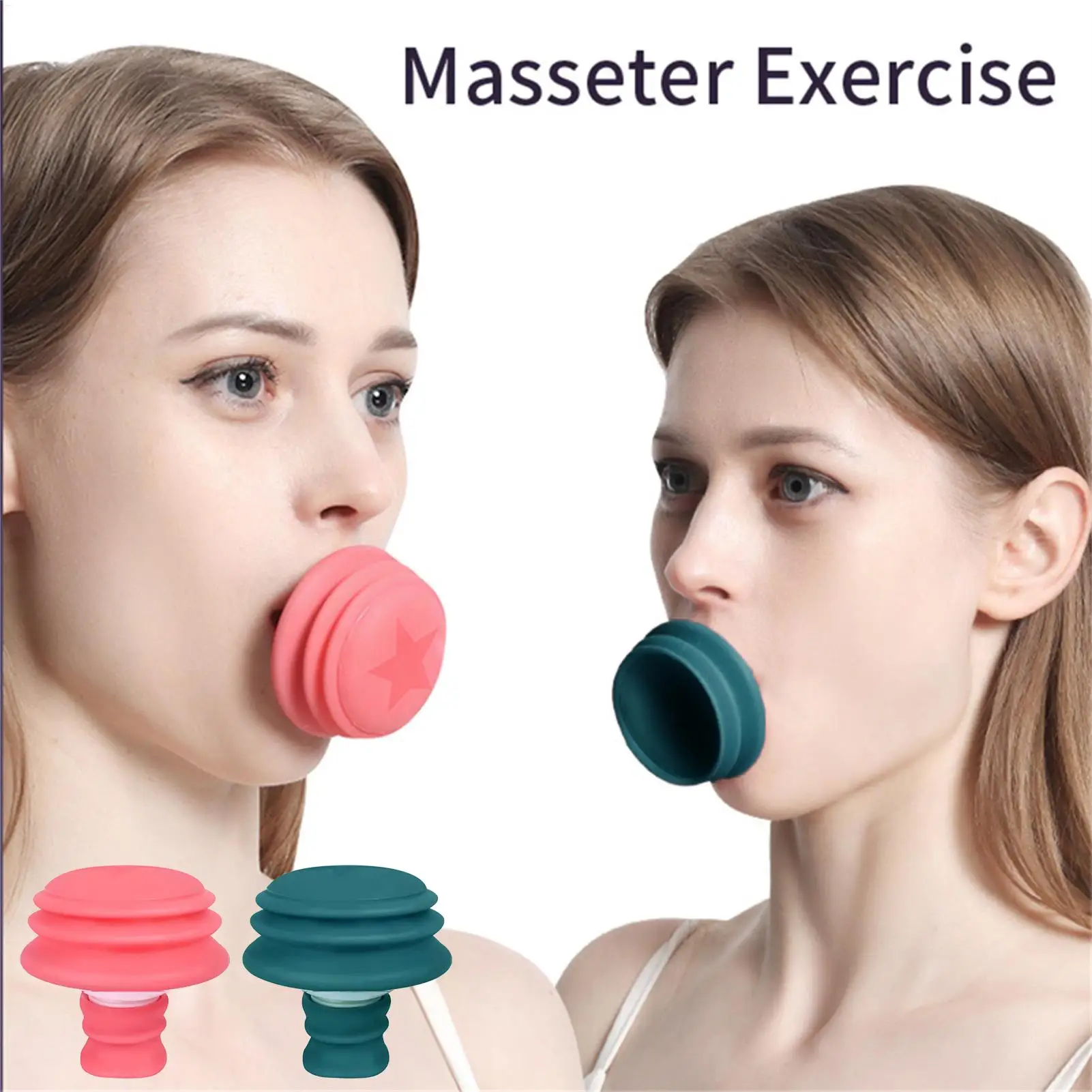 1pc Silicone Thin Face Breathing Tool JawlineJaw Muscle Exerciser Face Firming Masseter Muscle Trainer V-shaped Thin Face Tools
