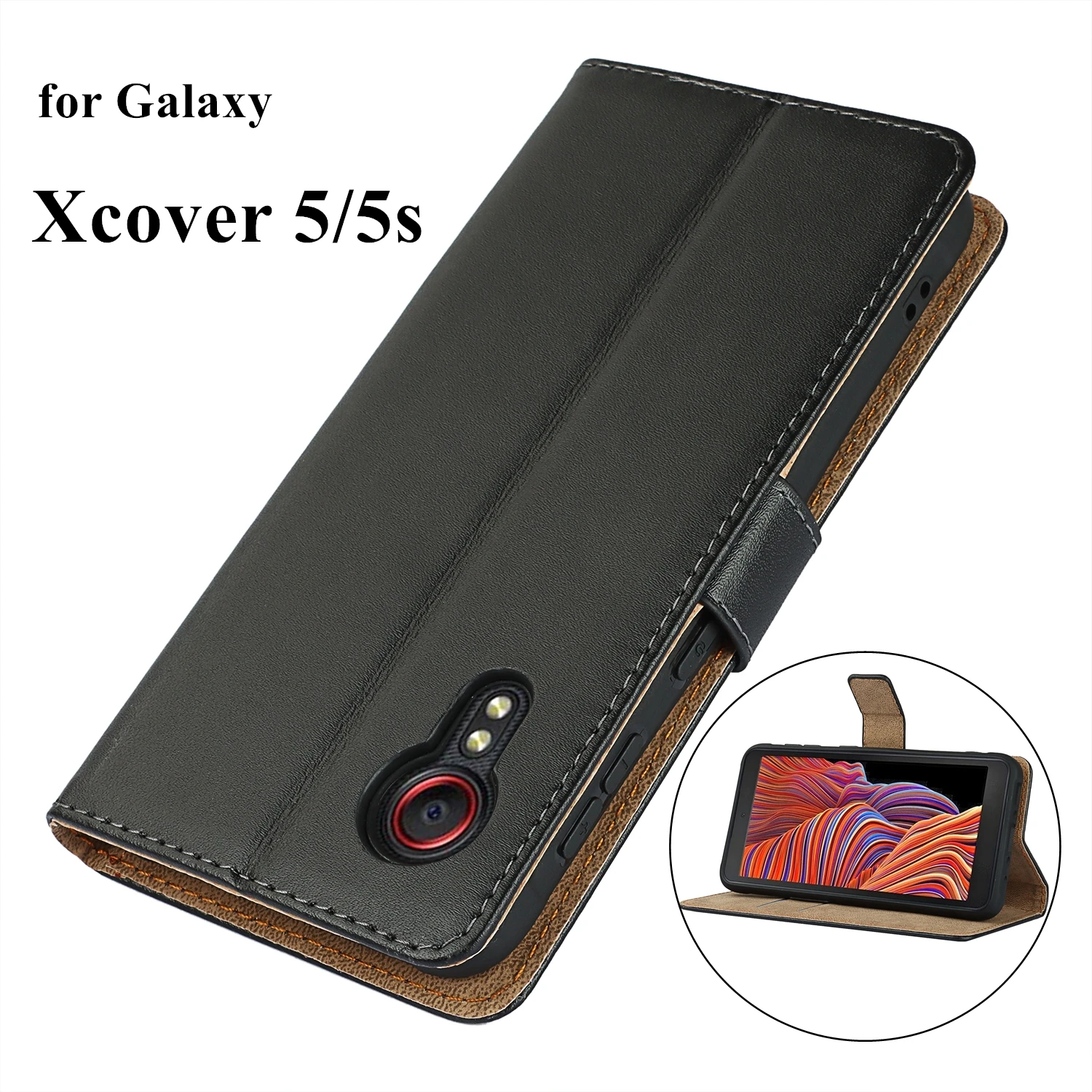 

Из искусственной кожи Pu с отделениями для карт для Samsung Galaxy Xcover 5 Ретро защитный чехол с откидывающейся крышкой для Samsung Galaxy Xcover 5s GG