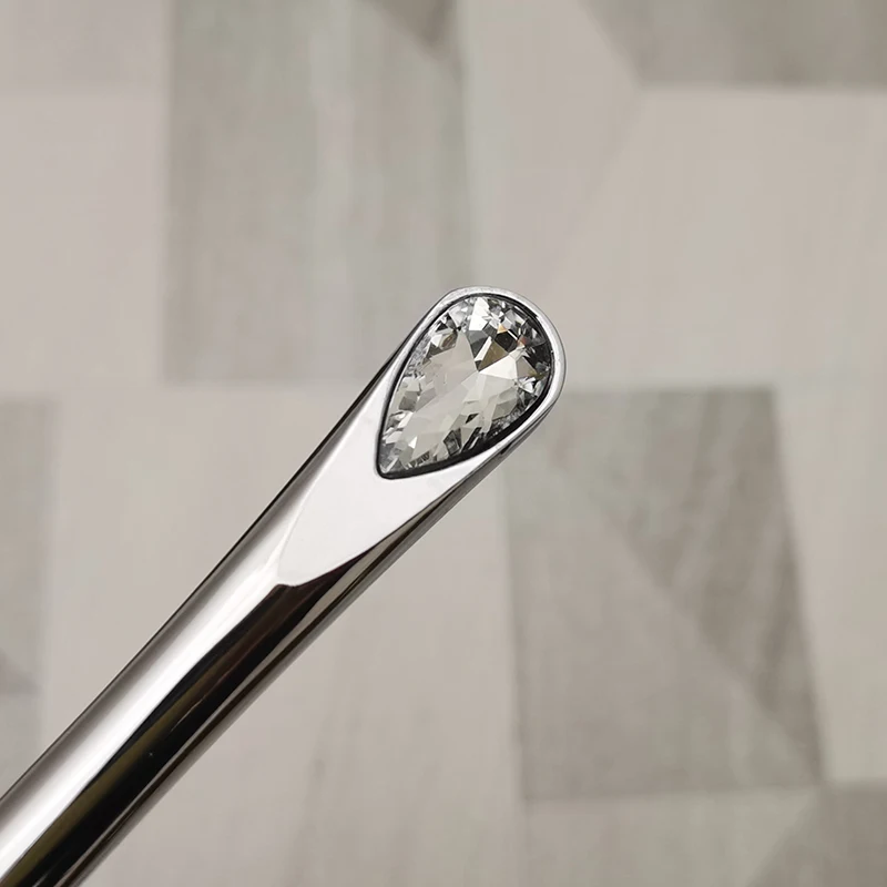 European 2 Colors Crystal With Drill Furniture Handle Wardrobe Cabinet Closet Door Knob Dressing Table and Drawer Pulls Hardware