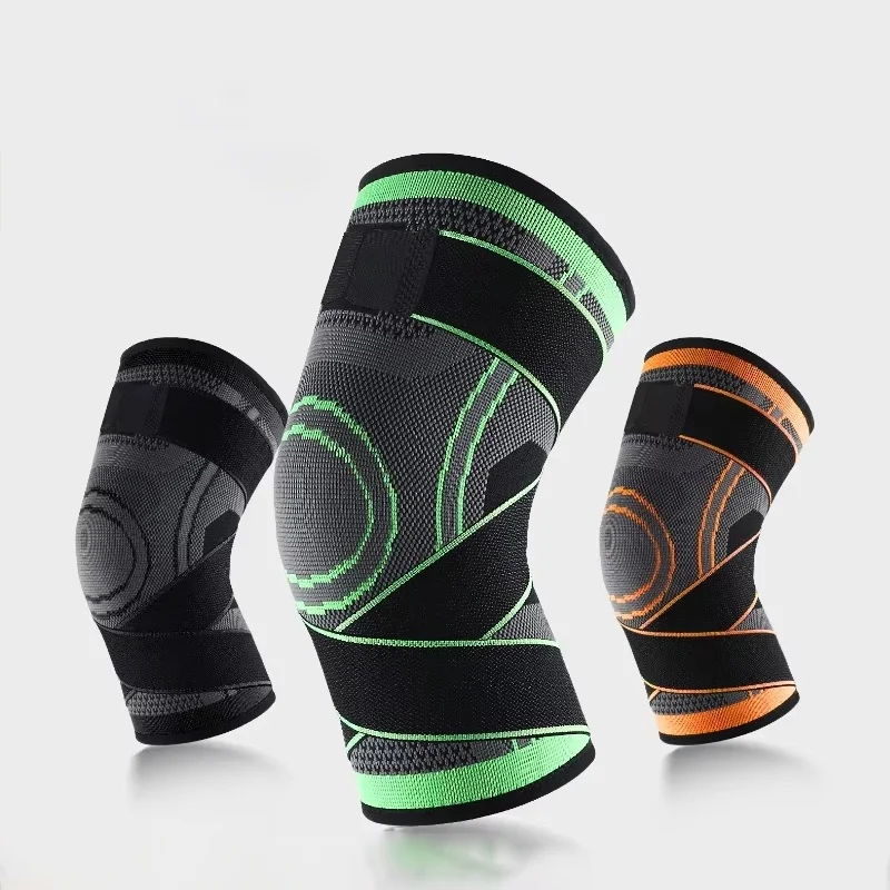 Knee Compressions Sleeve Adjustable Sports Knee Pad Patella Stabilizer Brace Support For Hiking Soccer Basketball Running Sport
