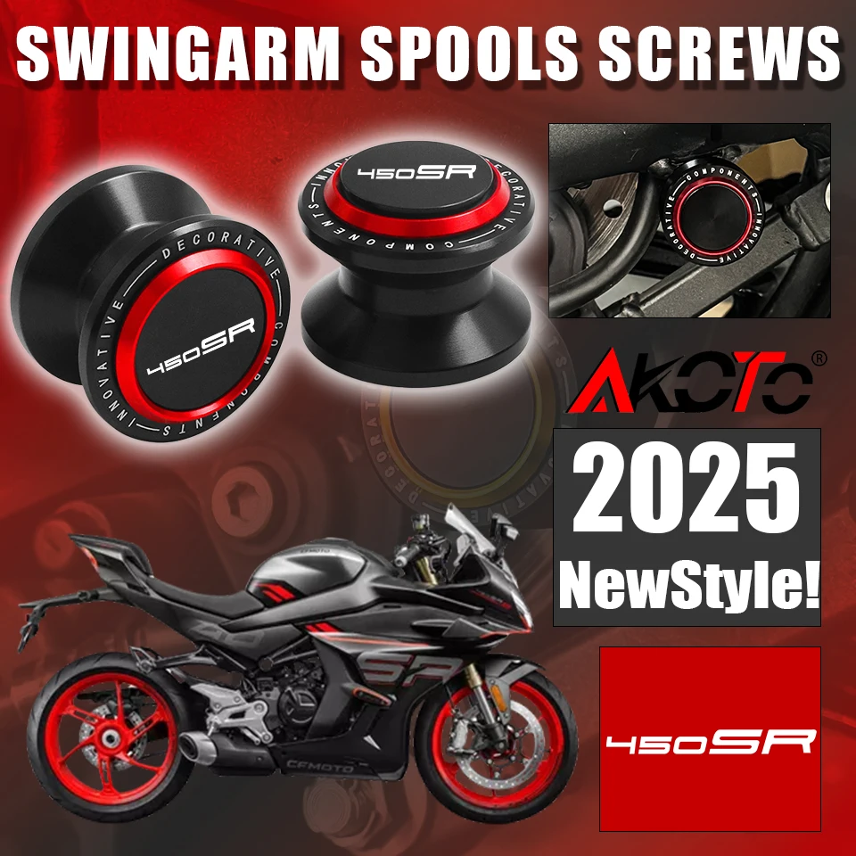 

Для CFMOTO 450SR-S 450SR 450SS 450NK NK450 450 NK SR SS 2025+ Мотоцикл M10 Катушки маятника Слайдер Подставка Винты Аксессуары