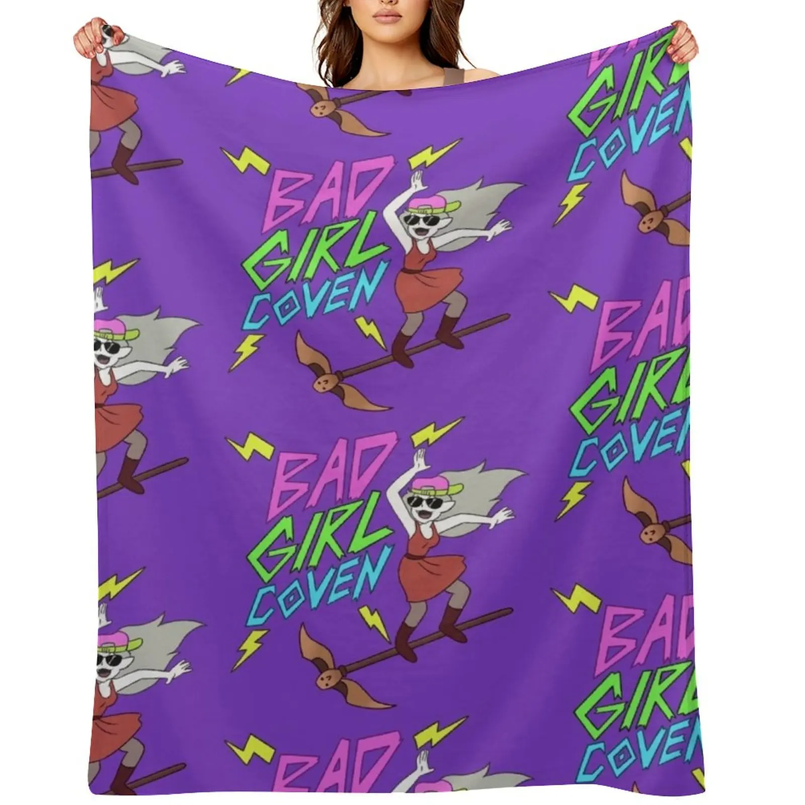 Bad Girl Coven Throw Blanket bed plaid Summer Beddings Hairy Hairys Luxury Brand Designers Blankets