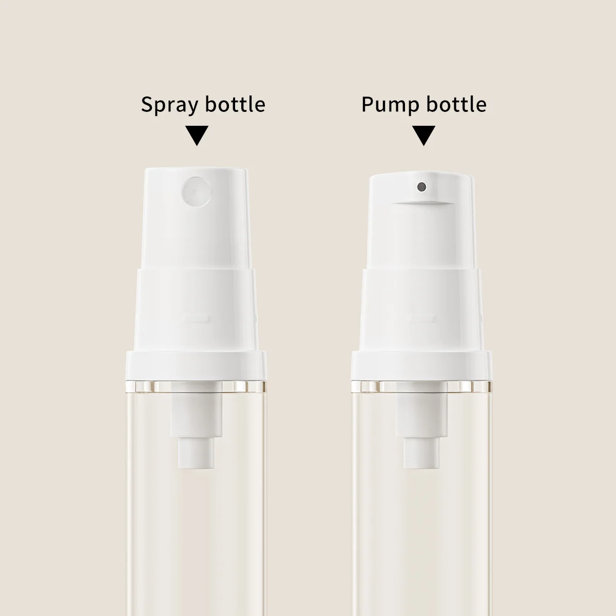 Bouteille de cosmétiques en plastique sans air à tube fin, vaporisateur PMurcia, échantillon d'essai d'émulsion, 5ml, 10 ml, 15ml