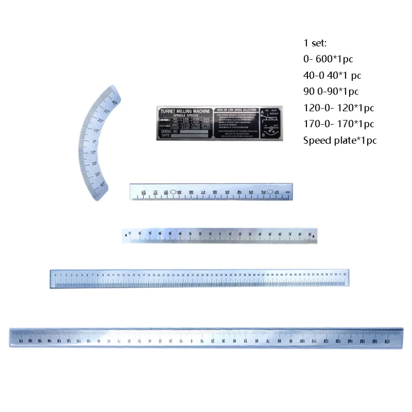 High-Quality Turret Milling Machine Accessories Scale Ruler Angle Ruler Speed Plate Brand New