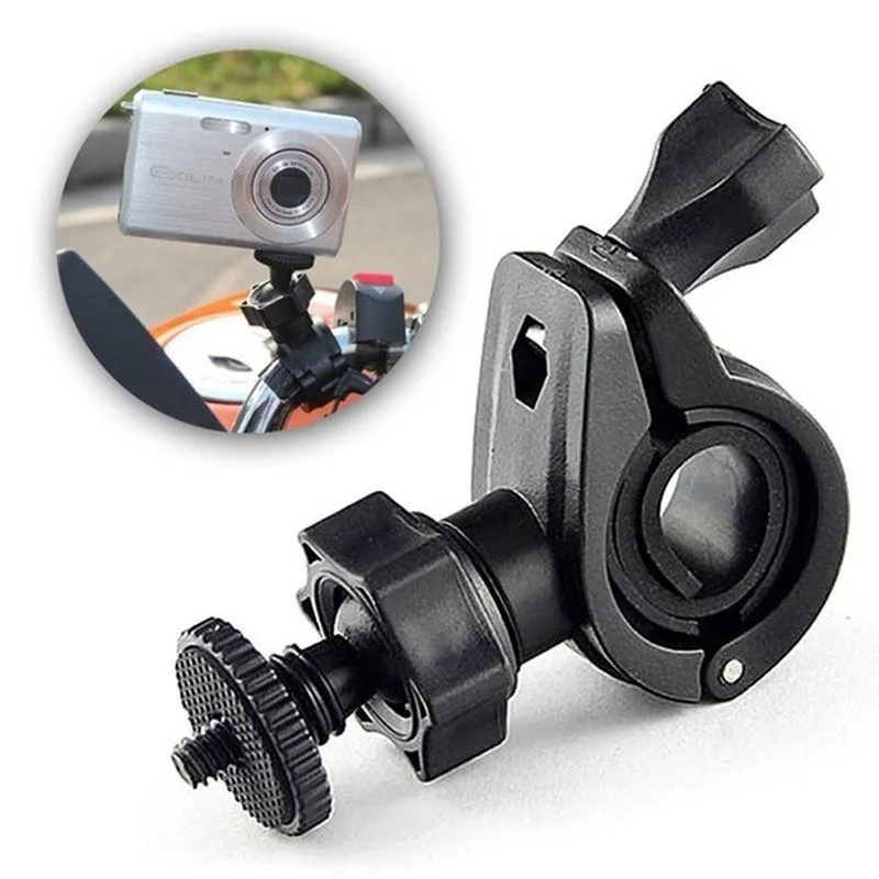 Black Camera Accessory Bike Motorcycle Useful Sport Camera Holder Bracket Handlebar Mount Stand