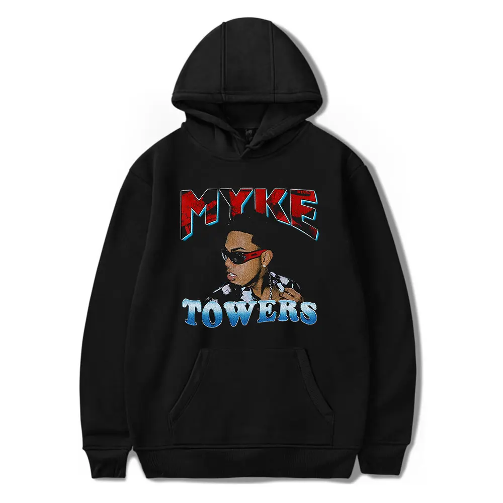 Myke Towers LALA Hoodies LA VIDA ES UNA Tour Merch Women Man Fashion Casual Long Sleeve Sweatshirts