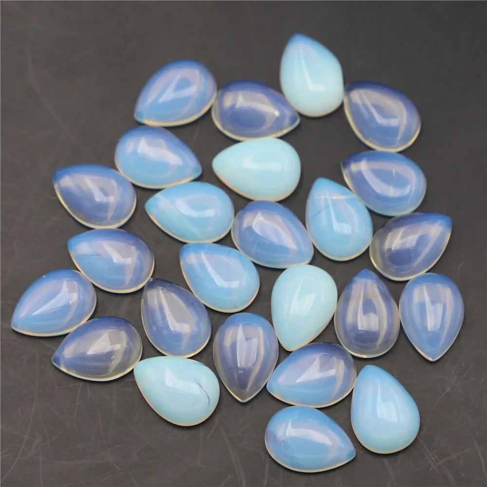 

10x14mm Natural Stone Opal Water Drop Radiant Shape Cabochon Beads for Jewelry&Clothes Accessories 50PCs Wholesale Free Shipping