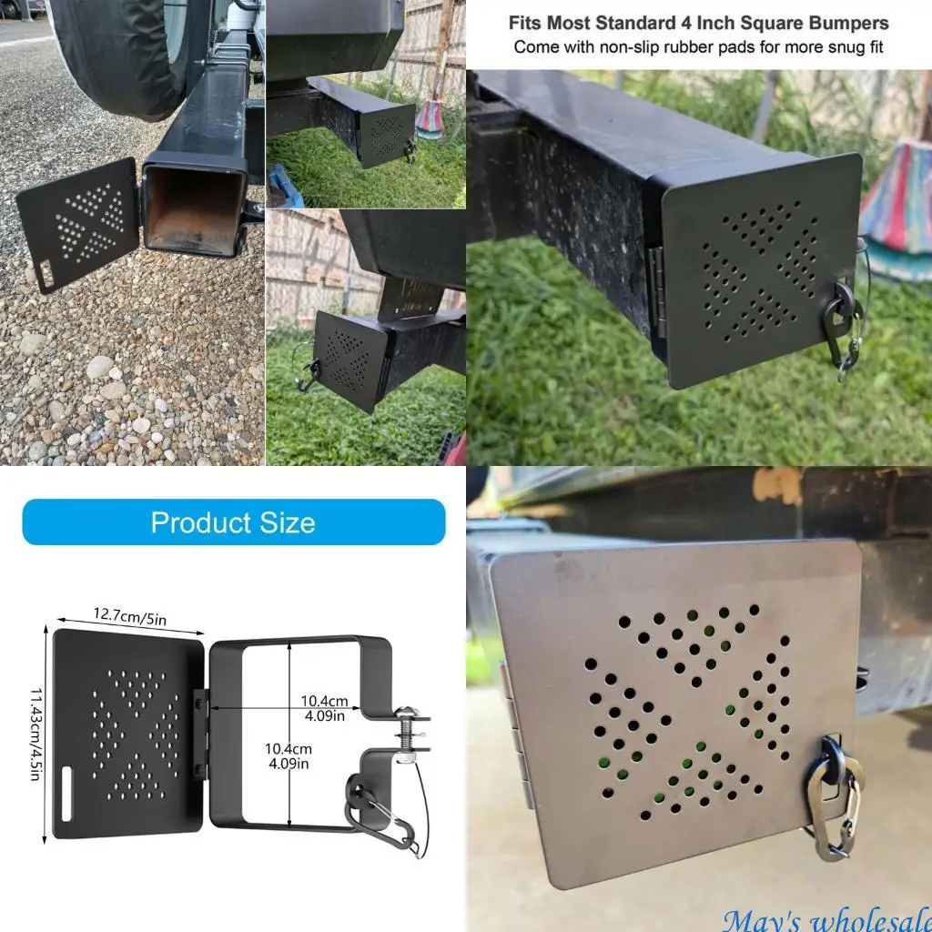 

4 -дюймовые квадратные крышки с концевых бамперов с вентиляционными отверстиями металлическая крышка бампера легко использовать