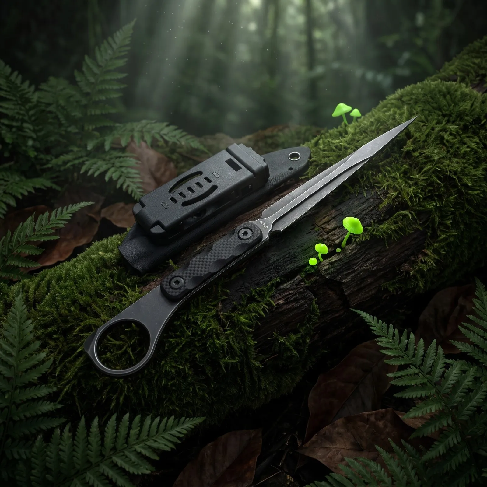 High Hardness Steel Fixed Blade Hunting Knife Lightweight EDC Pocket with Kydex Sheath Portable Outdoor Cutting Tool for Gift view 3