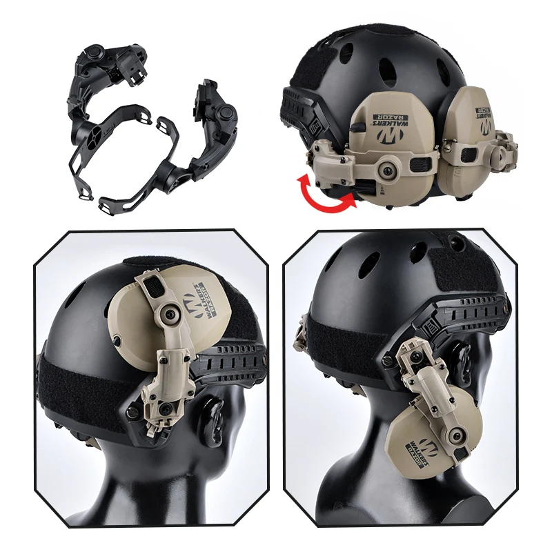 Wadsn-Tactical tiro Headset, suporte ARC suporte, rápido Wendy capacete, cancelamento de ruído auscultadores, acessórios Airsoft