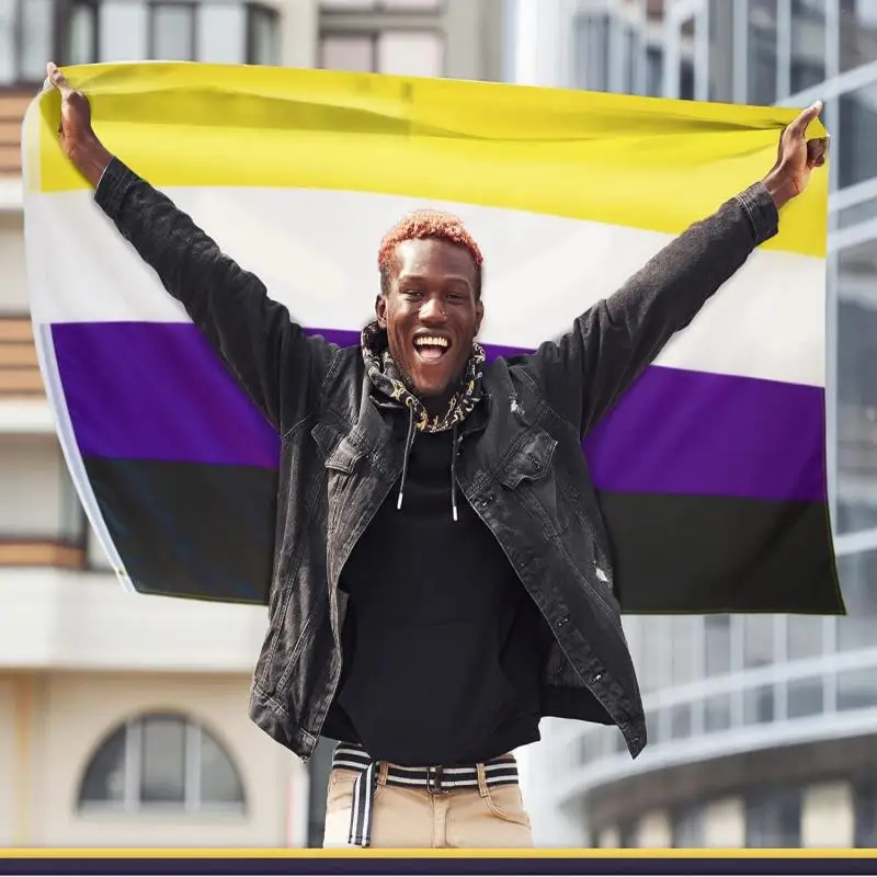 90x150cm NB Pride Genderqueer GQ Gender Identity NONBINARY Non-Binary Flag