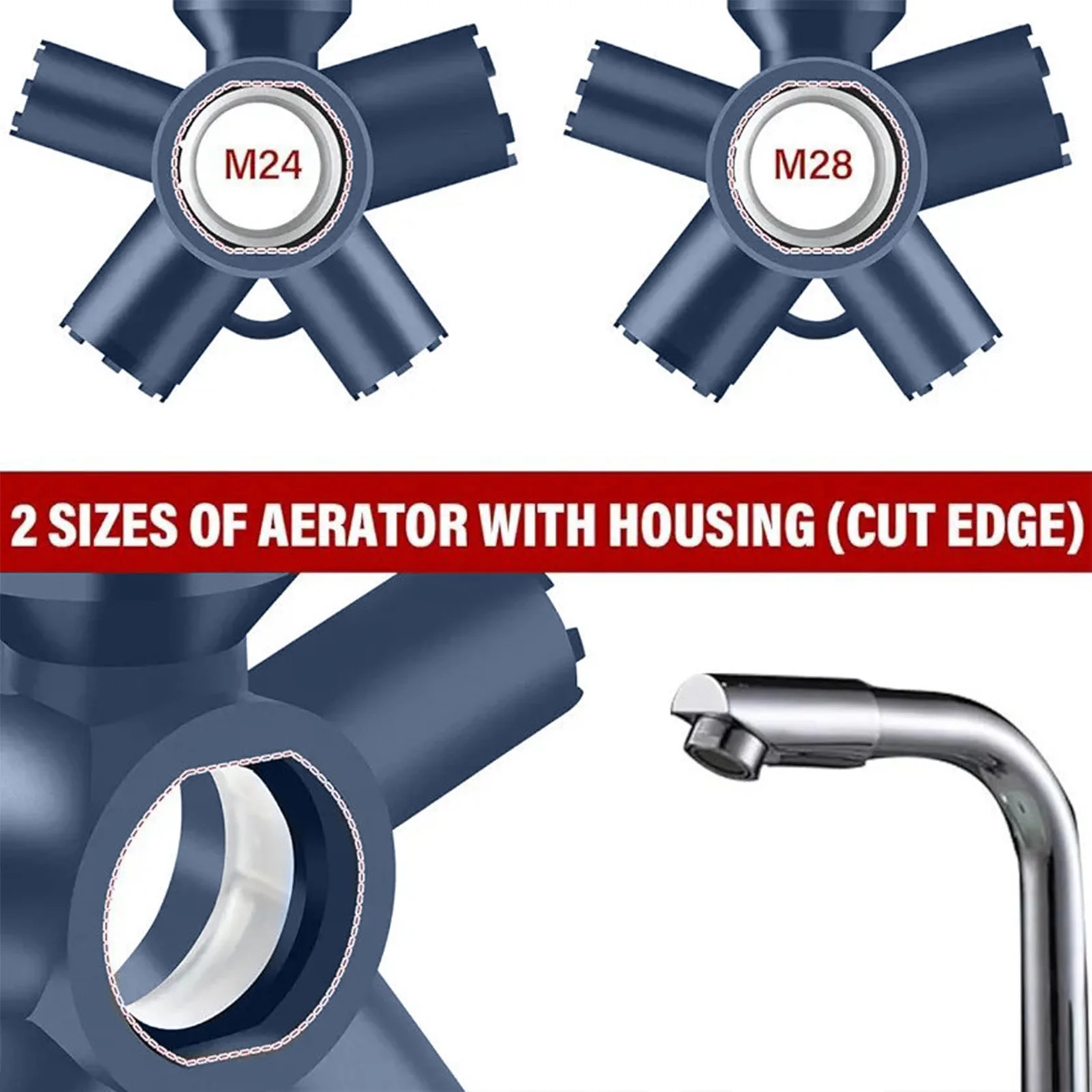 

10 in 1 Faucet Aerator Key Lightweight Universal Faucet Aerator Key for Home Repair and Plumbing