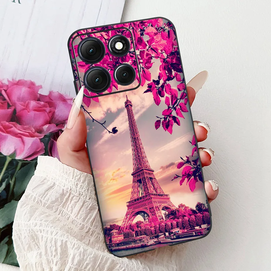 ISOI Cover con Cordino per Motorola G86 5G, Custodia Trasparente con Collana Tracolla Laccio Collo Ultra Sottile Morbido TPU Silicone Antiurto AntiGraffio Case, Rosa