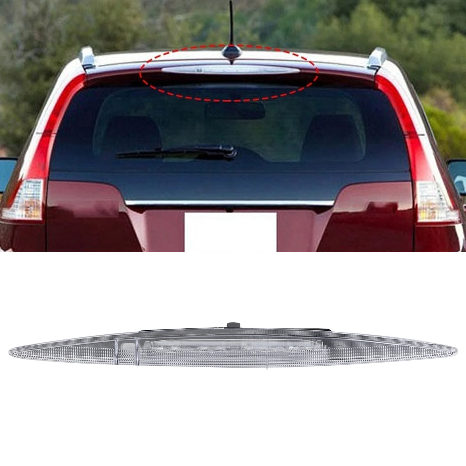 

Car High Mount Third Brake Light 34270T0AA01 Clear Lens Tail Lamp Fits For Honda CR‑V LX EX‑L EX 2012‑2014