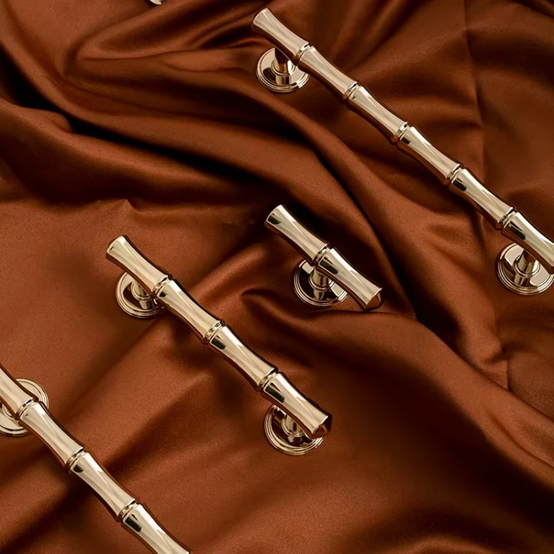 T-Bar Hardware Funiture Wardrobe Appliance Handle Cupboard Pulls Shining Gold Solid Brass Cabinet Knobs Drawer Decorative Knob