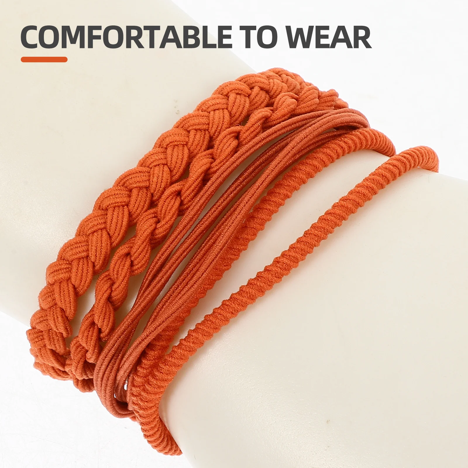 

16pcs Retro Accessories Braided Ties Elastic For Women Girls Thin Thick Curly Hair Workout Yoga Styling Bulk Hair Ropes
