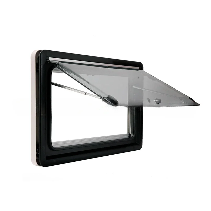 aluminum alloy RV windows, right-angle push-out windows, living car windows with screens and blackouts