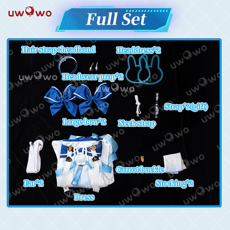 2025 Game AzuRr Lanee USS Laffey II Bunny Cosplay Costume Dress Female Party Clothing Uniform Outfits - Image 6