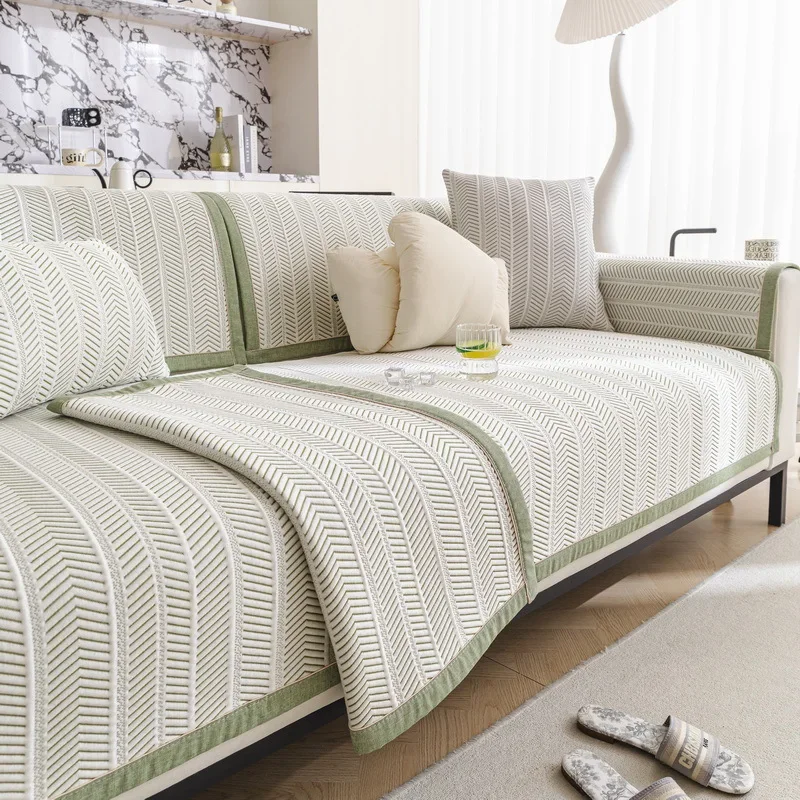 Ice Silk Cooling Sofa Cushion Summer Cooler Cushion Non-Slip Sofa Cover Breathable Anti-Scratch Living Room Sofa Back
