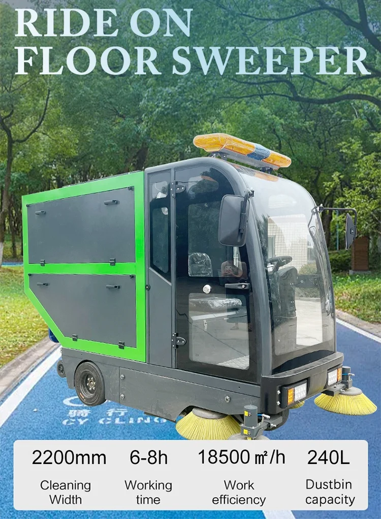 

DM-2200 Floor Sweeper Cleaning Machine Outdoor Parking Lot Asphalt Road Sweeper