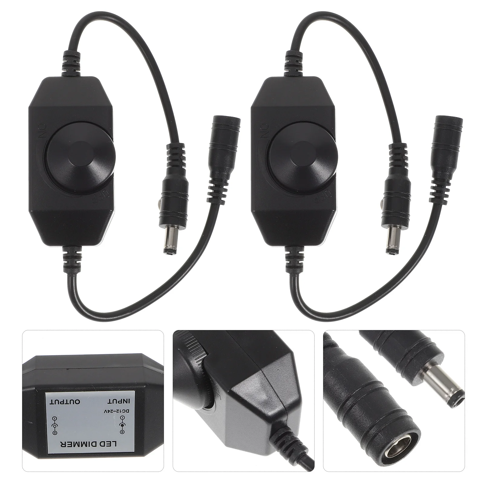 

3 шт. одноцветный светодиодный диммер для веревочного светильника, износостойкая ручка управления яркостью, мини-диммер для полосовых гирлянд