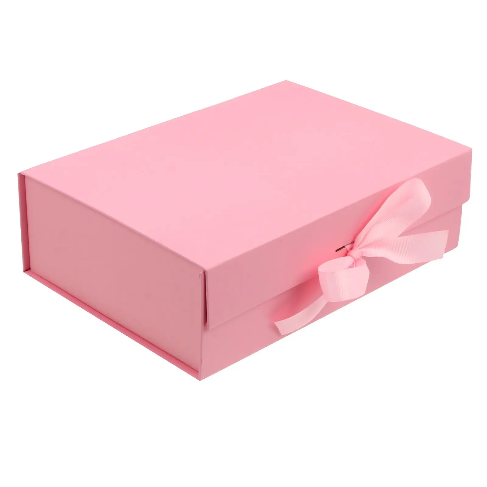 

Pink Gift Box Paper Present Case Bowknot Design Durable Quality Wedding Party Birthday Festival Banquet Favor Storage Box