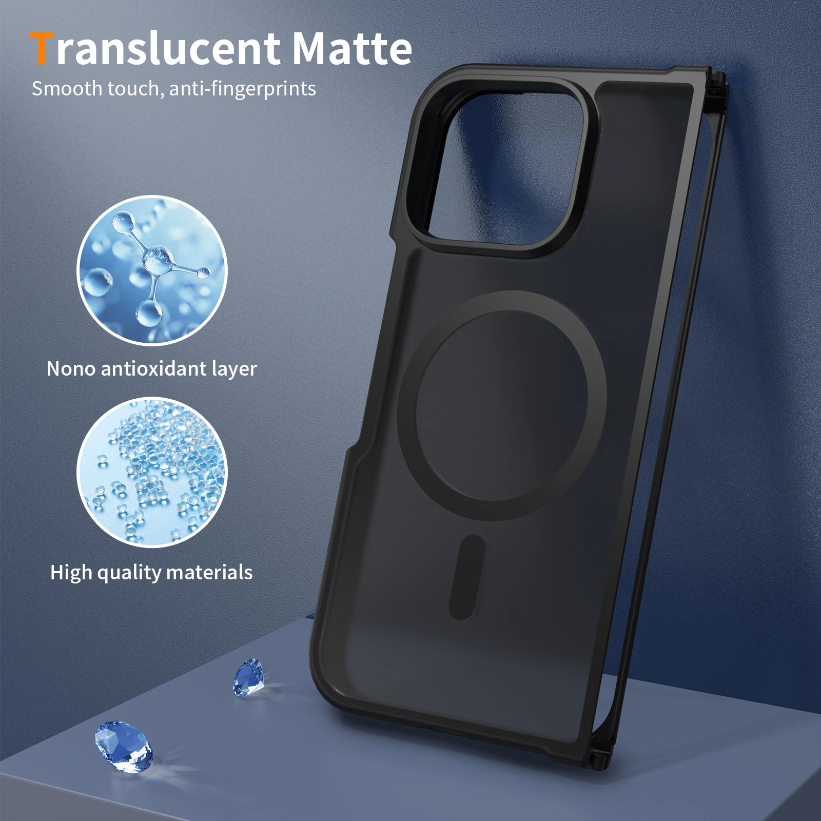 Für Google Pixel 11 Pro Fold Hülle Magnetische Matte Hartabdeckung TPU+PC Matte Sturzsichere Handyhülle Transluzent Mattiert – Detail 4
