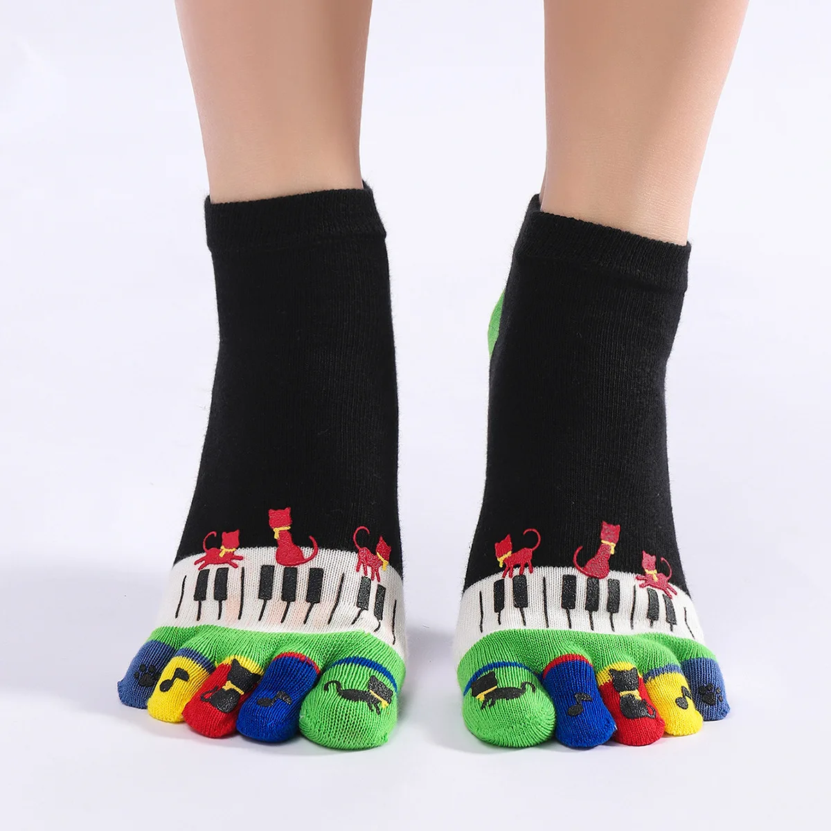 

Spring And Summer New Ladies Cotton Five-finger Socks Sweat-absorbent Breathable Toe Socks Cotton