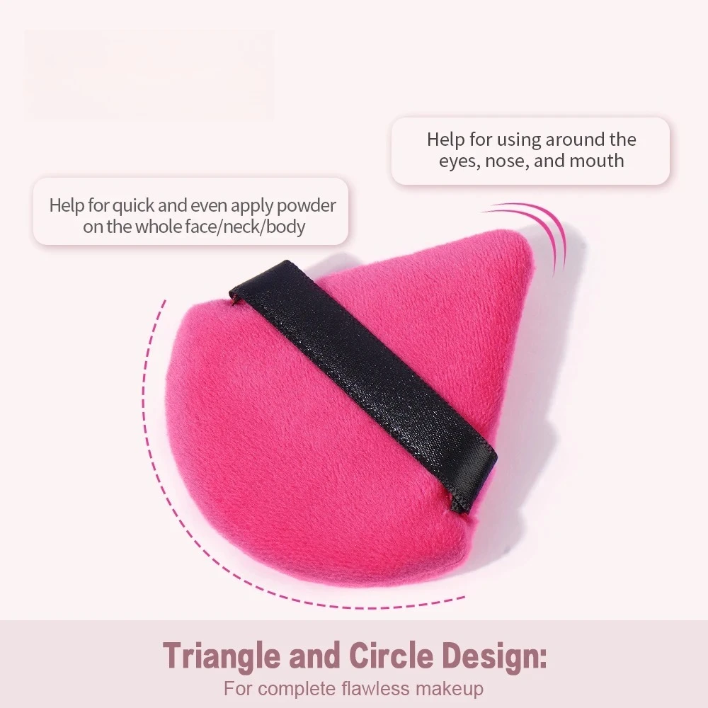 1/3/5/12/50 Pcs Triangle Powder Puff For Loose Powder Liquid Cosmetic Soft Plush Powder Puff Makeup Foundation Puff Makeup Tool