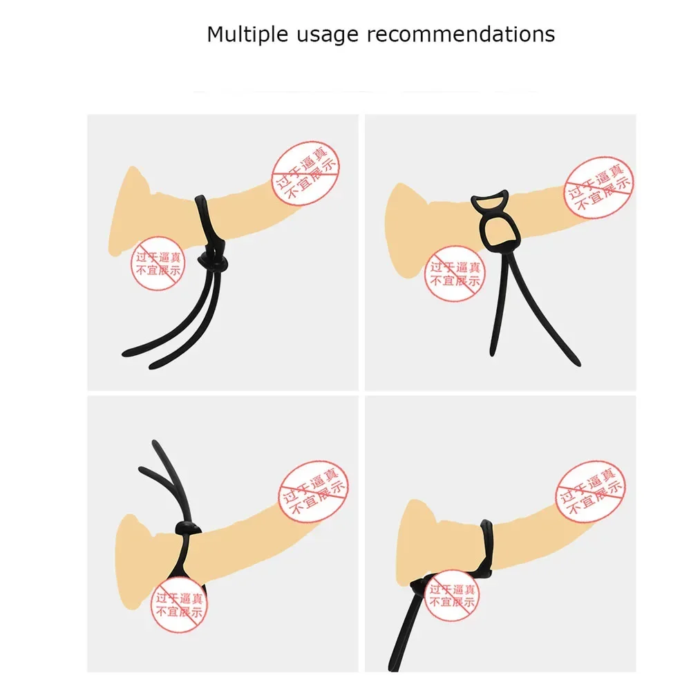 Giocattoli del sesso riutilizzabili per gli uomini Anello del pene Ingrandimento Ritardo Eiaculazione Preservativo Nessun vibratore Donne Bdsm Clitoride anale Massaggiatore Sex Shop