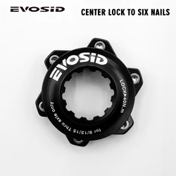 EVOSID Centerlock To 6-hole Adapter Center Lock Hub Boost Adapter Center Lock Conversion Bicycle Brake Adapter for 6 Bolt Rotor