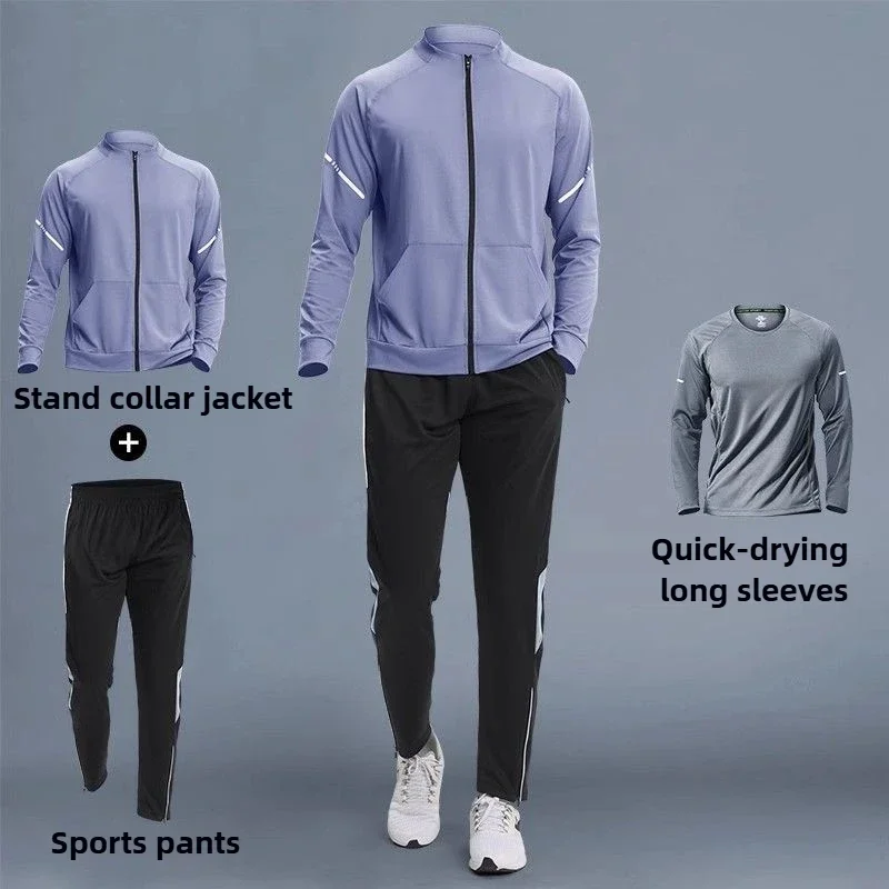 

Spring - Autumn Men's Running Sportswear Set: Ideal for Outdoor Training, Cycling, and Morning Runs