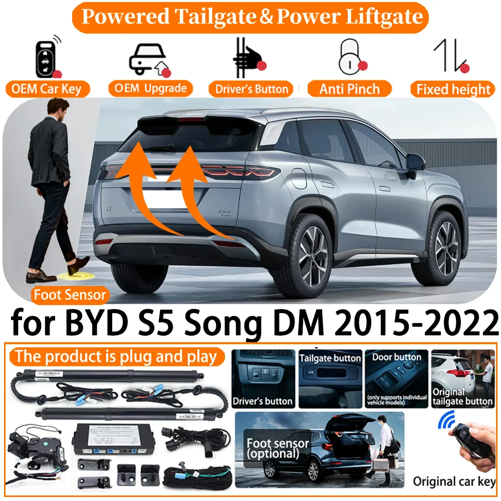 

Car OEM Smart Powered Tailgate system for BYD S5 Song DM 2015-2022 Automatic Electric Power Tailgate Tail Gate Lift kit