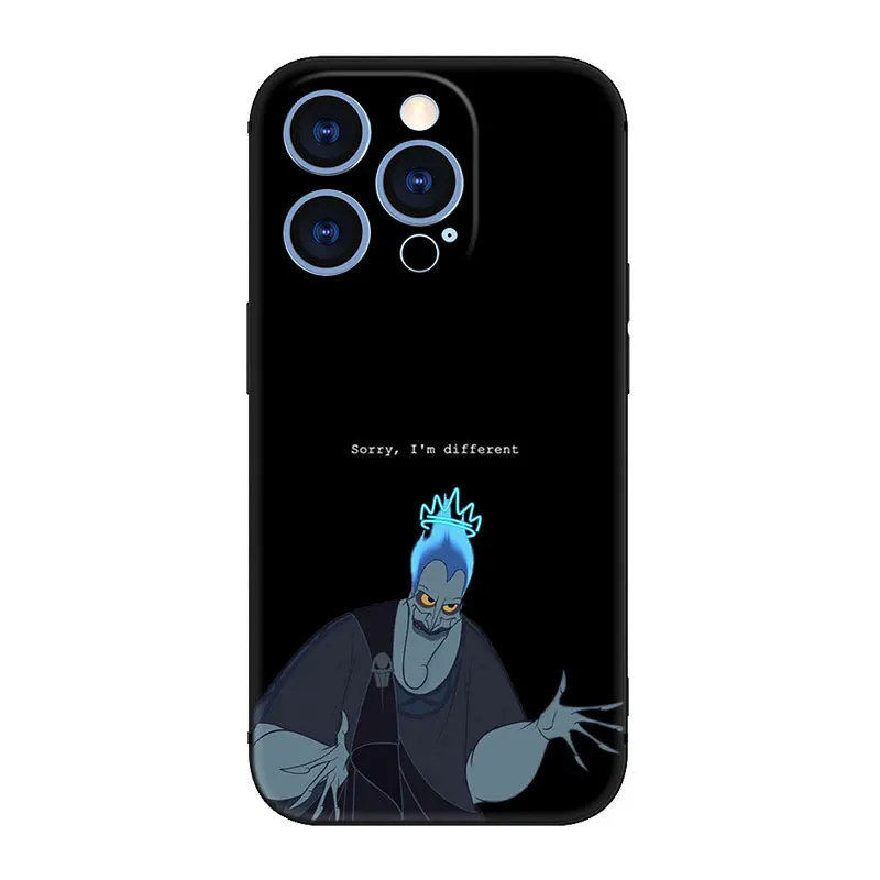 Disney Hades Villains Phone Case For Apple iPhone 14 13 12 Mini 11 Pro XR X XS MAX 6S 7 8 Plus 5S SE 2020 2022 Black Cover