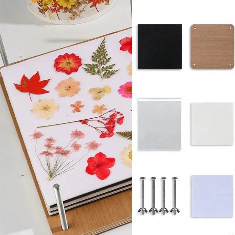 Plant Press Set with Absorbent Inserts for Pressing Collected Flowers and Foliage during Classroom, Family, or Indoor Nature
