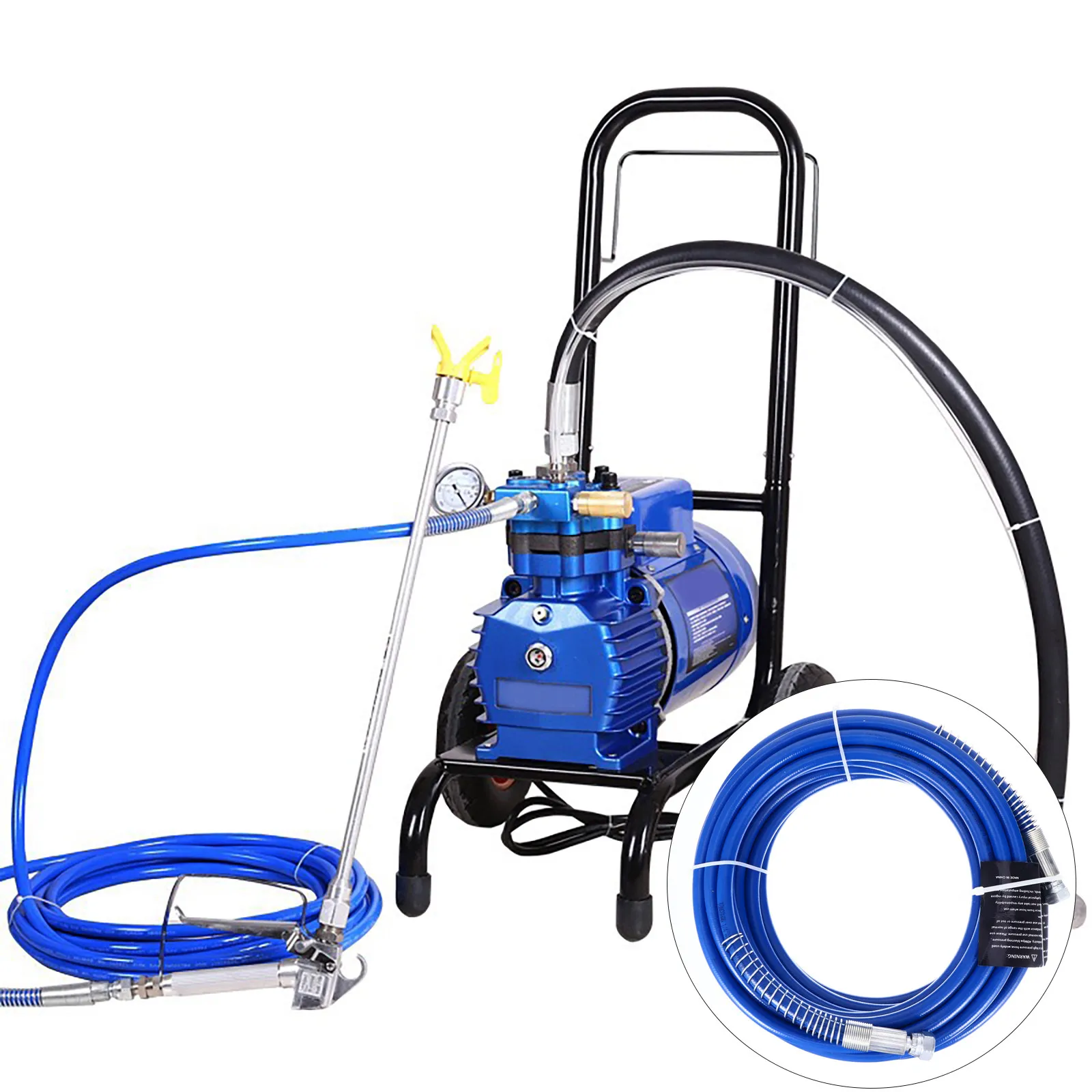 tuyau-flexible-pour-pulverisateur-de-peinture-sans-air-haute-pression-bleu