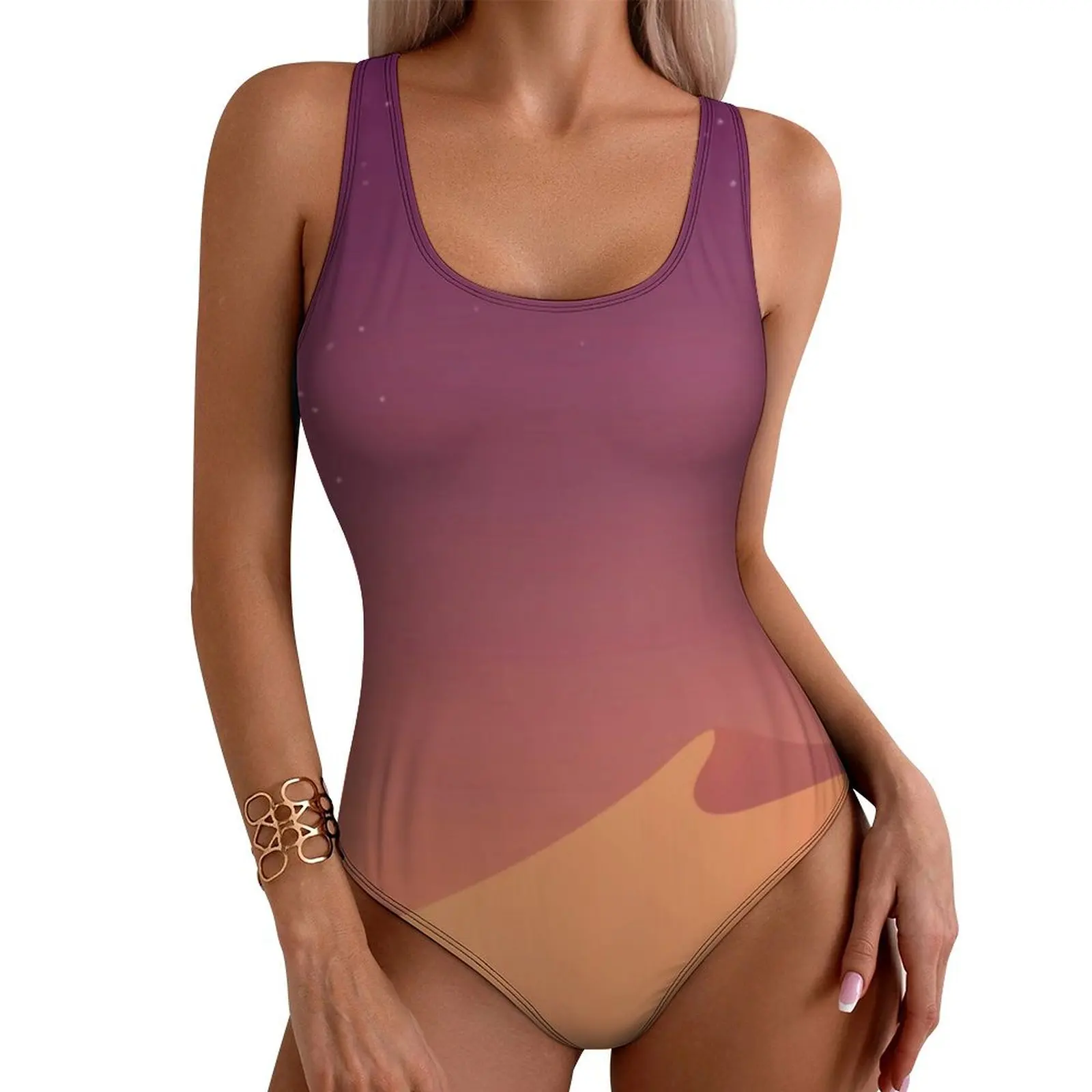 

Sand Desert Print Swimsuit Camels Dunes Swimwear One-Piece Vacation Bath Bodysuit Monokini Ladies Push Up Sexy Beach Wear Gift