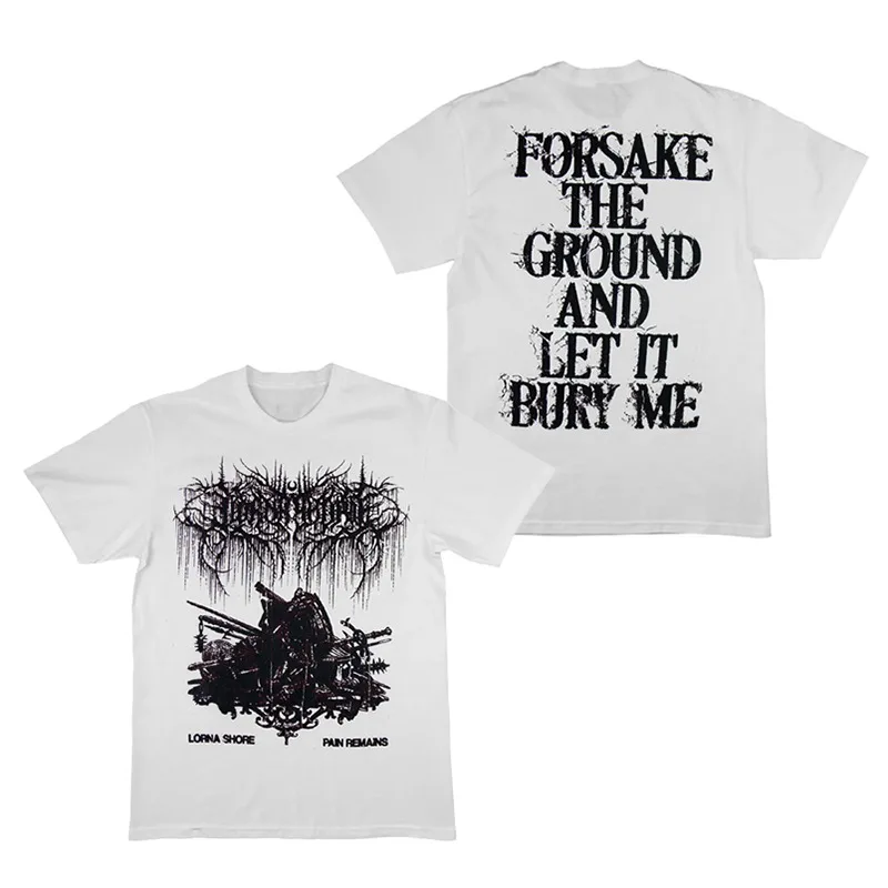 LORNA SHORE's Gothic Metal Core Dark Rock American Loose Print T-shirts for Men and Women