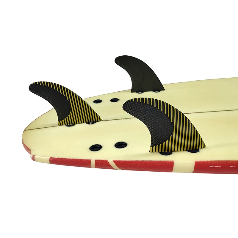 L Tri Fins UPSURF FCS Fins G7 Thruster Surfboard Fins Honeycomb Stripe Double Tabs Surf Fins For Fish,Shortboard,Funboard Quilha