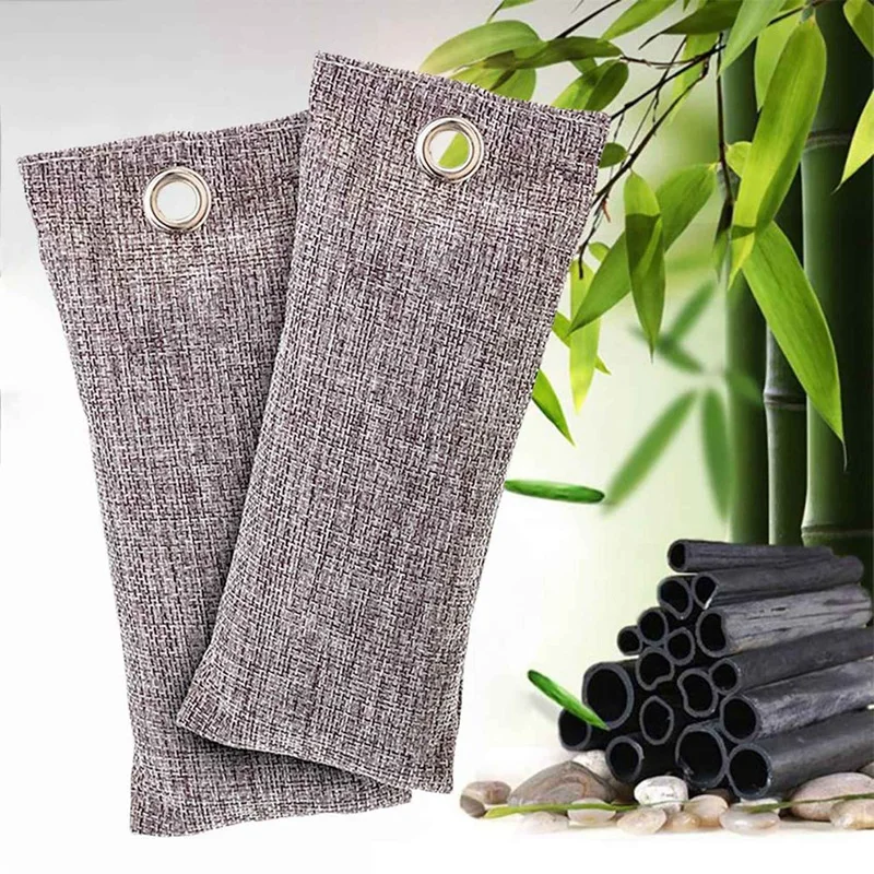 Bamboo Charcoal Air Purifying Bag (12 Pack) 50G Activated Charcoal Odor Absorber Natural Air Freshener