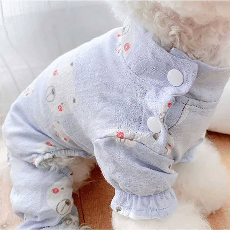 Dog Clothes Dog Pajamas Onesie Pet Overalls Jumpsuit Pajamas For Small Dogs Shih Tzu Bichon Anti-mosquito Puppy Pijamas Bodysuit