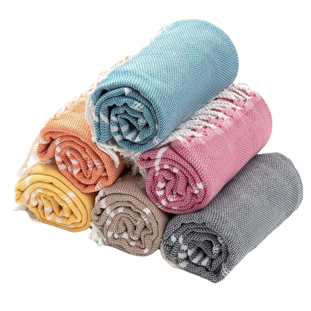 Oversized Turkish Beach Towel - Sand Free Quick Dry Extra Large Lightweight Travel Towel for Adults, Perfect Beach Gift
