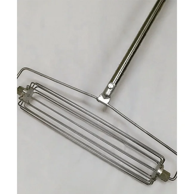Stainless Steel Heavy Effort Saving Yard Garden Lawn Bunker Leveling Tool Soil Sand Dirt Surfaces Sand Roller Golf Rake Leveler