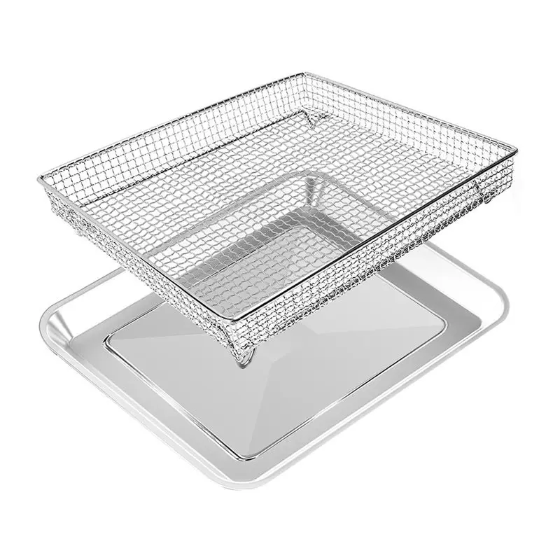 ABWZ-Baking Tray Pan And Air Fryer Basket In Stainless Steel Designed For Cuisinart Models TOA-060, TOA-065 And TOA-070