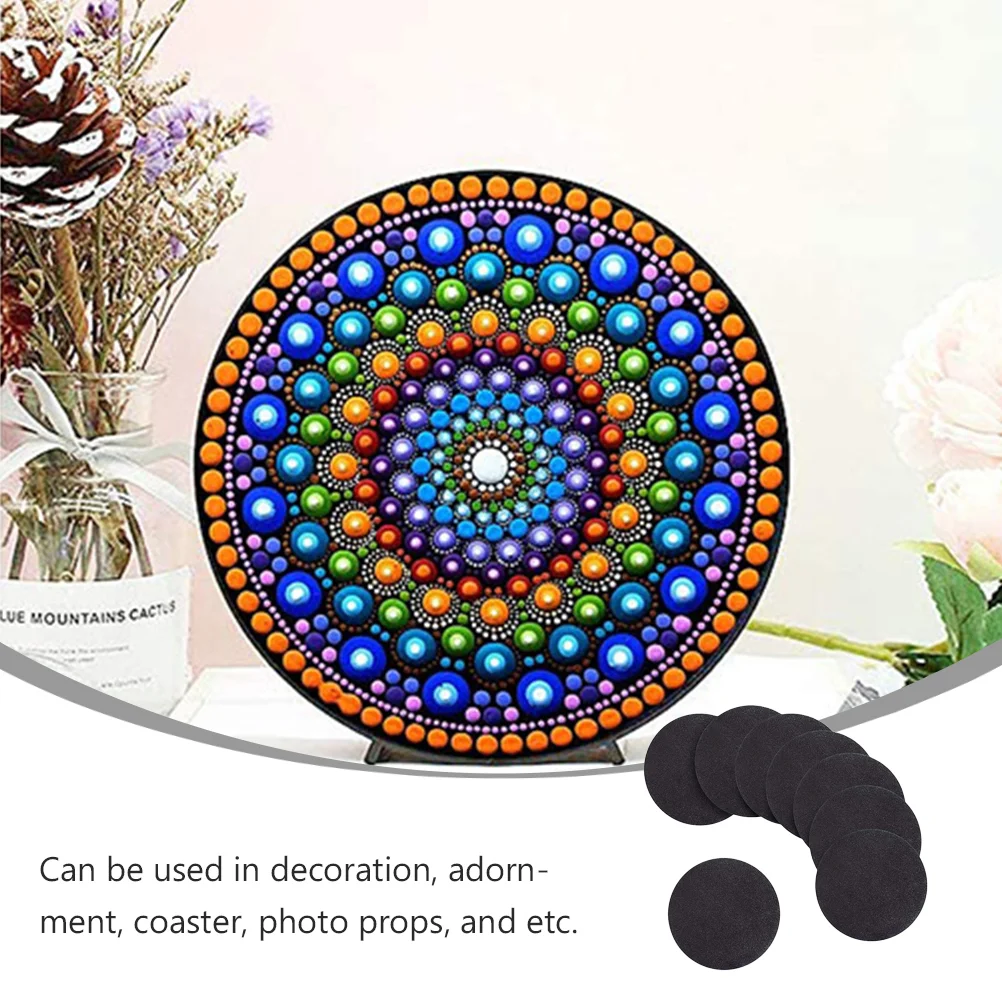 絵画と執筆のための曼荼羅ステンシル、丸い絵の段ボール、子供用ツール、8個