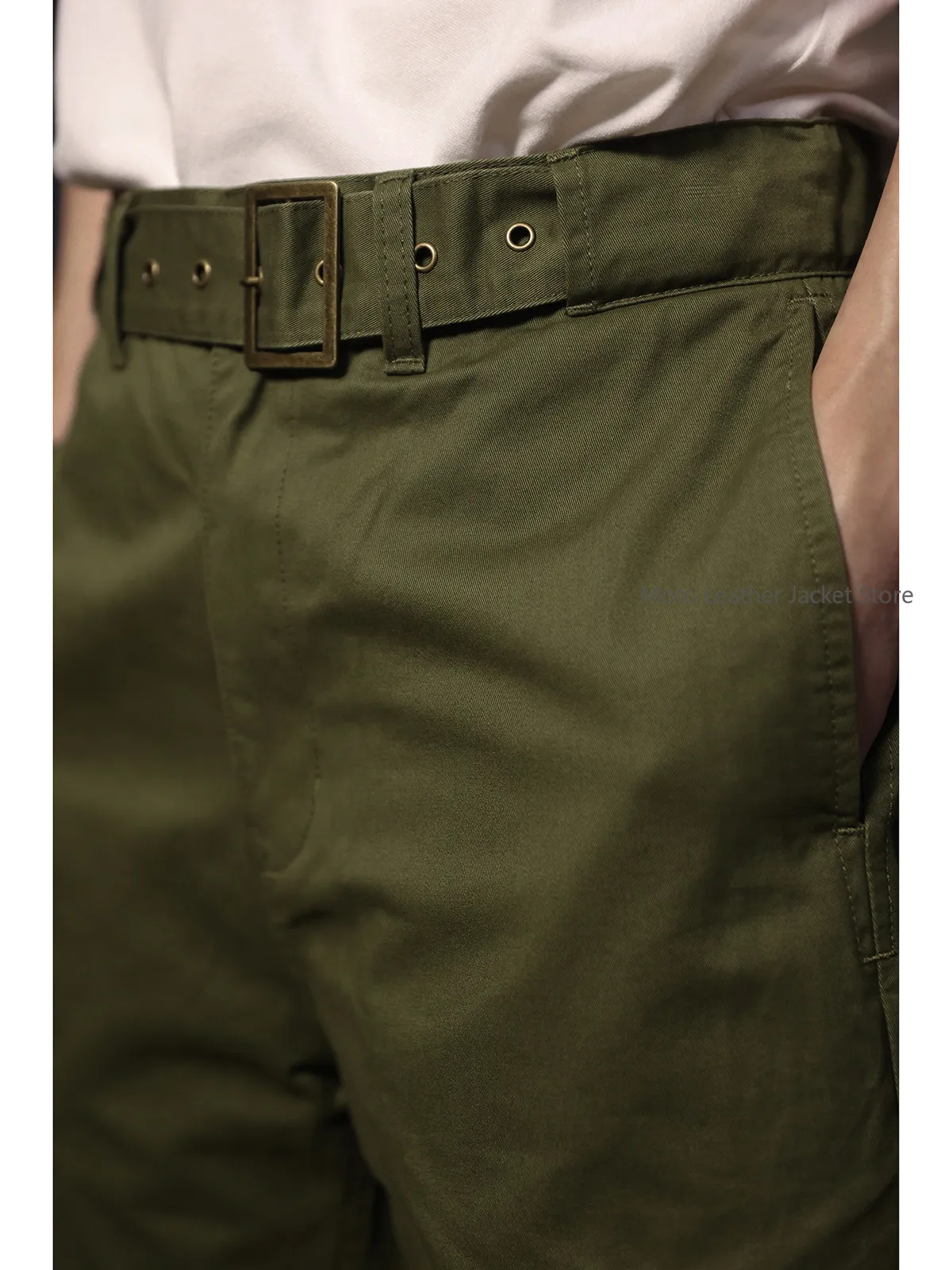 Gurkha Shorts British Vintage Minimalist Casual Straight Leg Workwear Gurkha Shorts