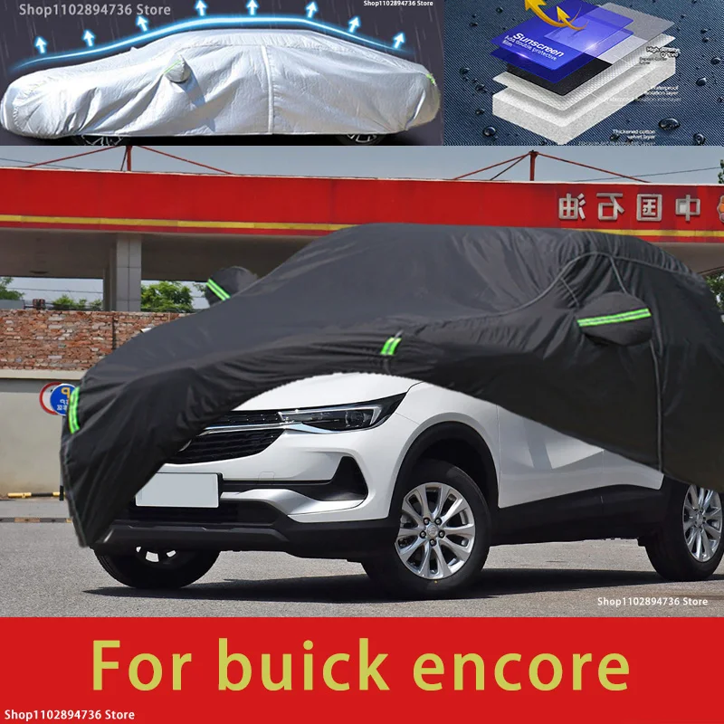 For buick encore fit Outdoor Protection Full Car Covers Snow Cover Sunshade Waterproof Dustproof Exterior black car cover